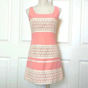 Moschino Pink Floral Lace Dress